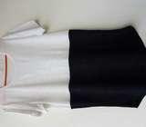 Black and white long designer Top