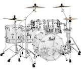 Pearl Crystal Beat Transparent 6 Piece Drumset with sabian Cymbals