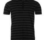 Grandad TShirt Mens - Black / Red - Sizes M & L